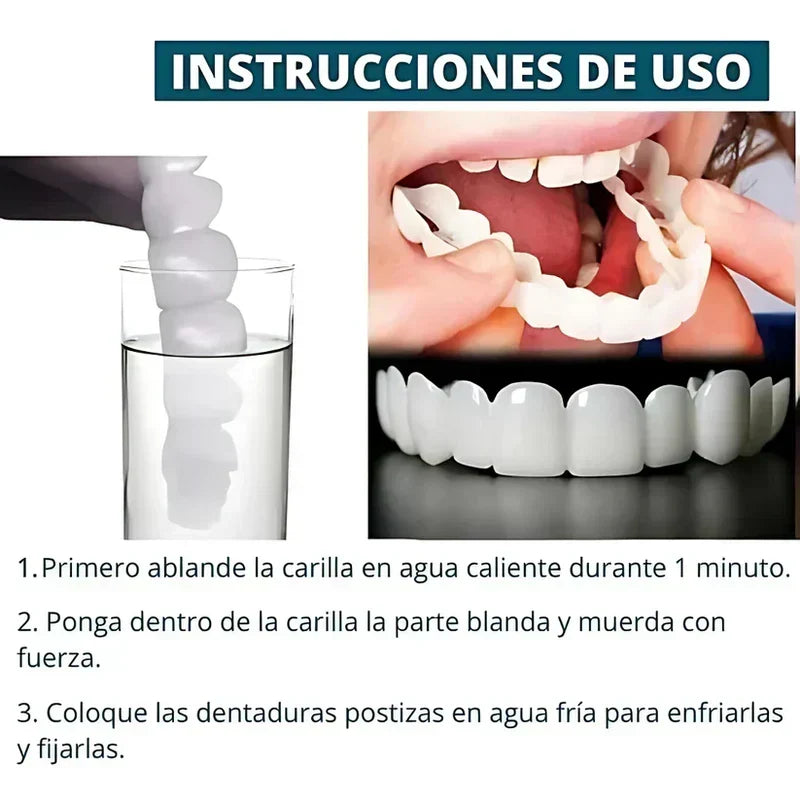 SmilePro 🦷 - Carillas Dentales Ajustables De Resina + ESTUCHE REGALO - 🔥 Oferta Especial